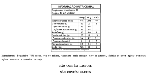 Tabela Nutricional Torta Brownie com brigadeiro1